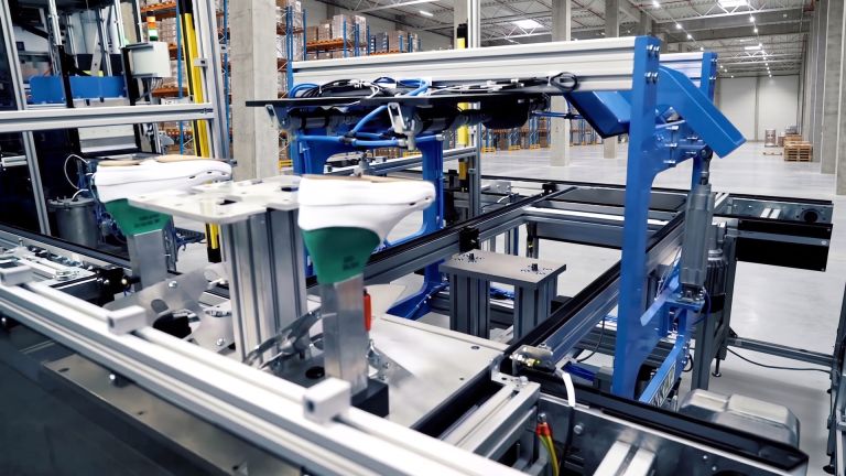 Schuhklebelinie: Automatisierung